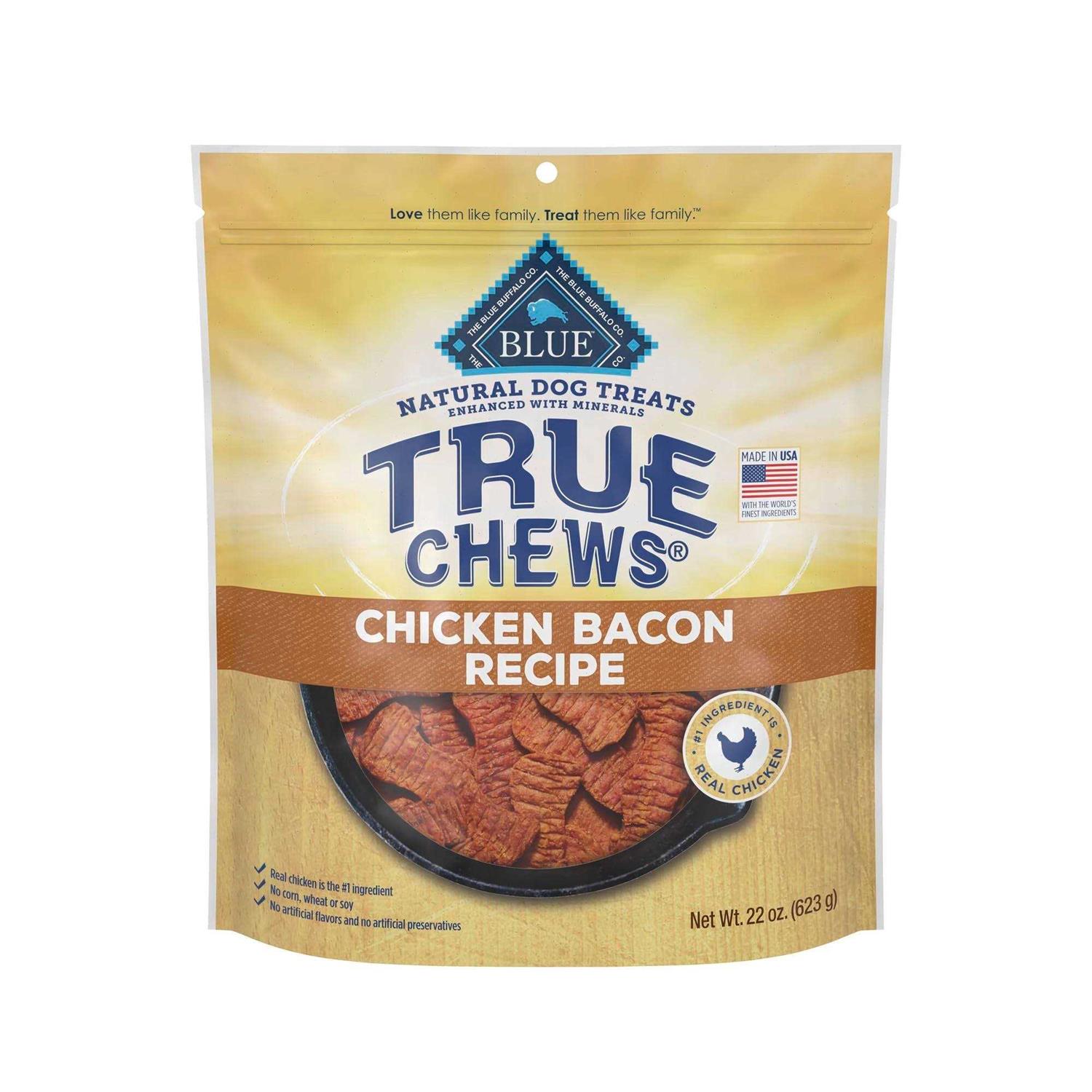 Blue Buffalo True Chews Natural Chicken & Bacon Dog Treats - Pet Supplies online store