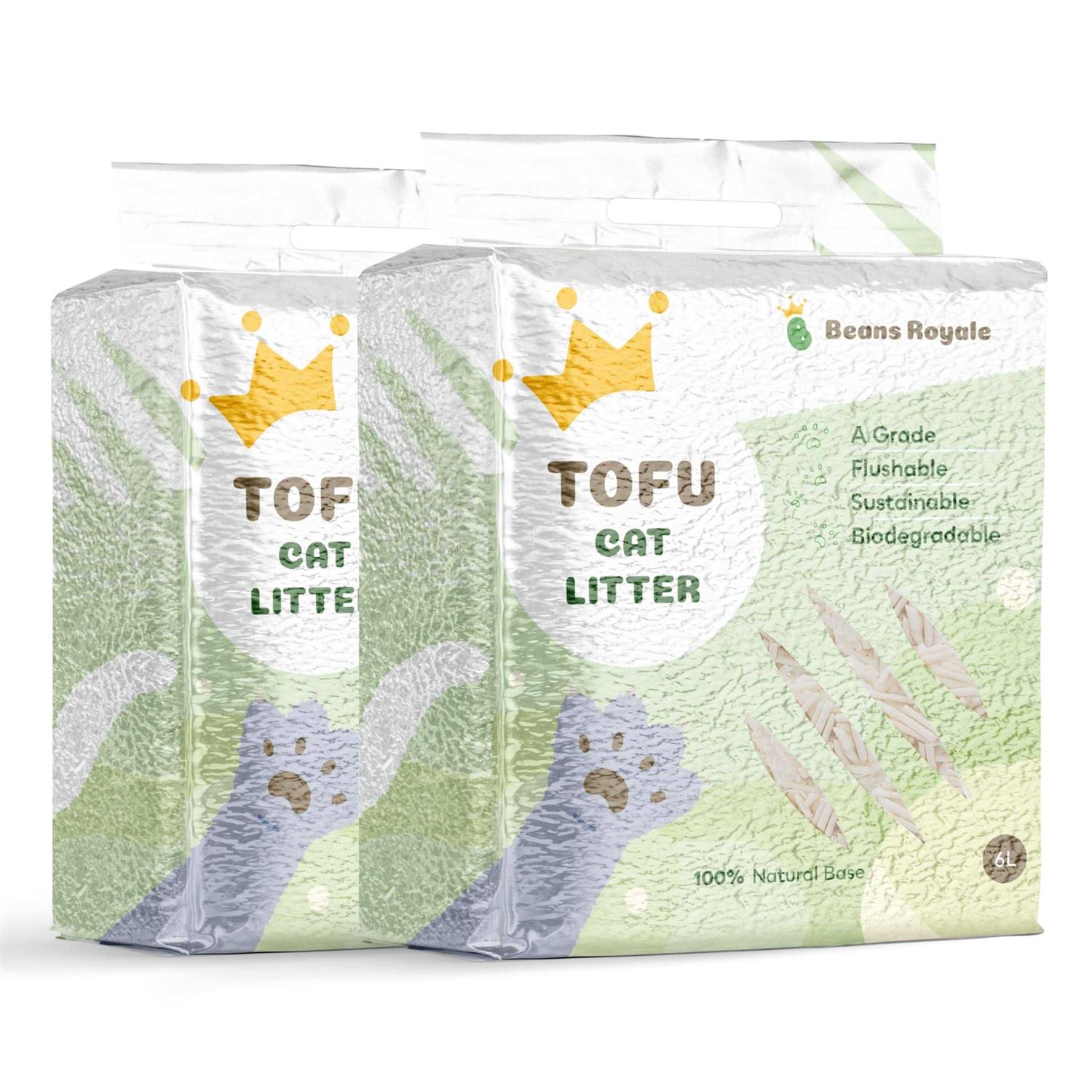 Beans Royale 2pcs Pack Tofu Cat Litter Clumping Kitty Litter - Pet Supplies online store