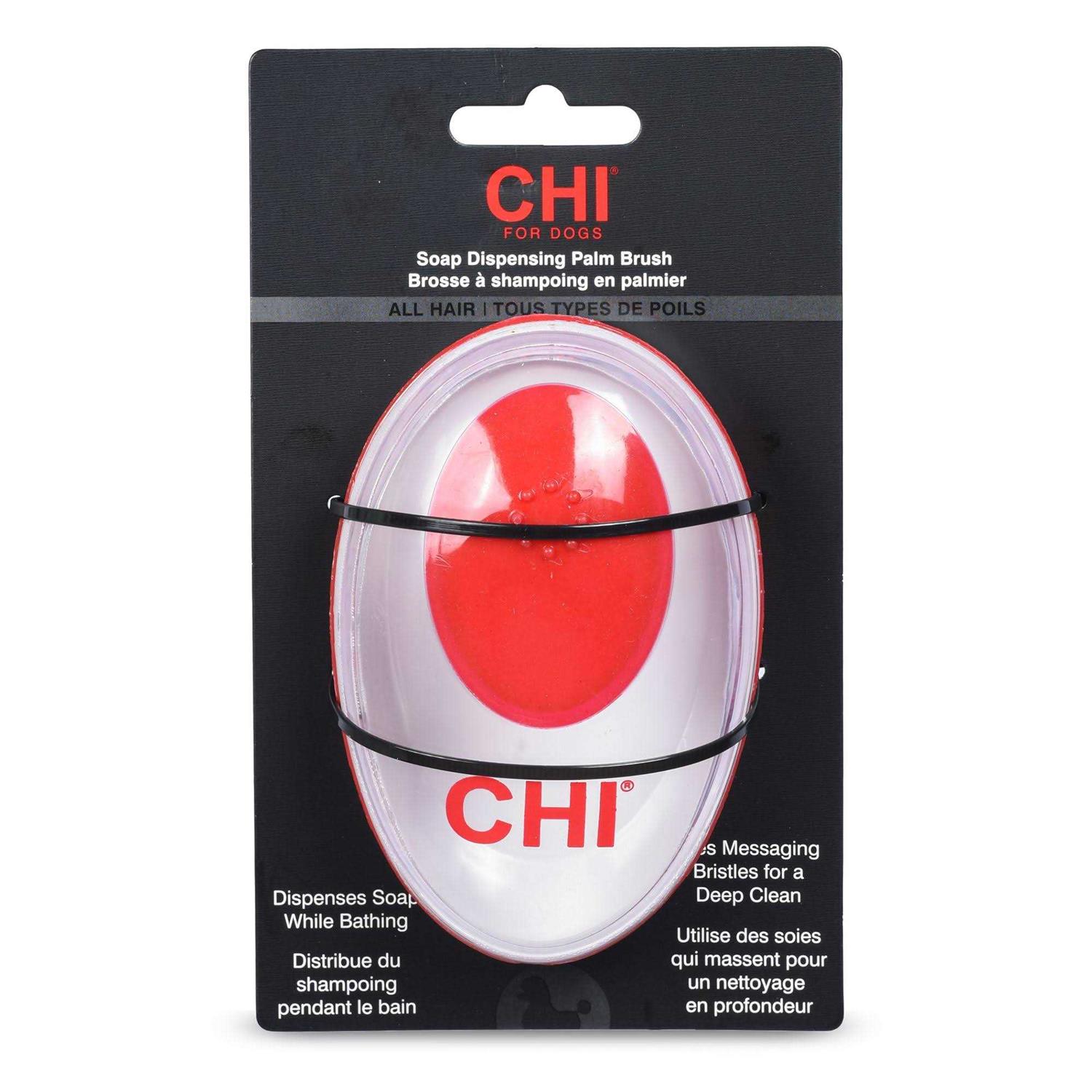 Chi Soap Dispensing Palm Dog Brush - Pet Supplies online store