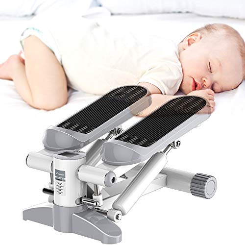 Stepper Fitness Exercise, Stepping Machine with Mini LCD Display and Resistance Bands Suitable, Up-Down Stepper for Beginners and Advanced Users, Home Gym Equipment