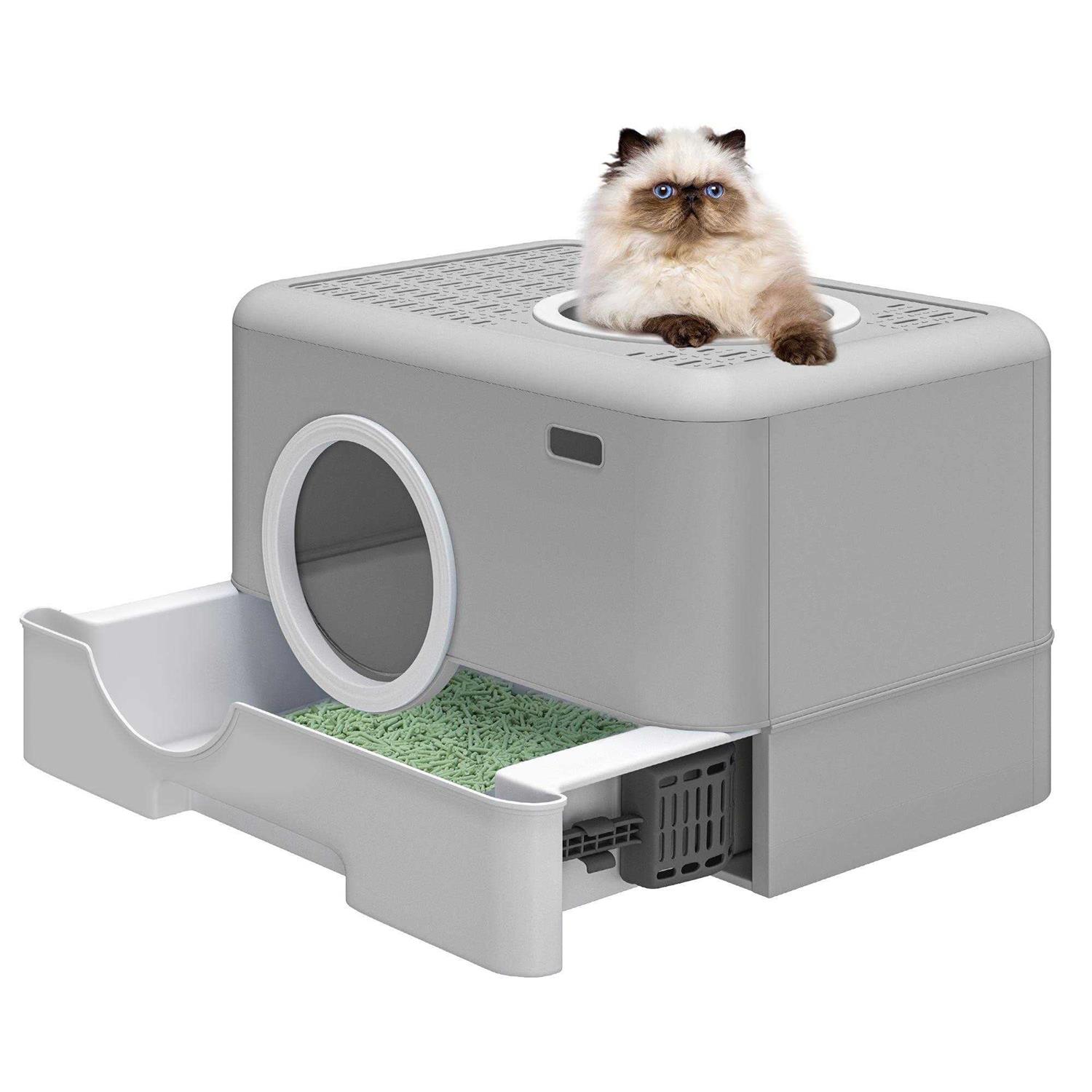 YITAHOME Large Enclosed Cat Litter Box with Lid Cover - Pet Supplies online store