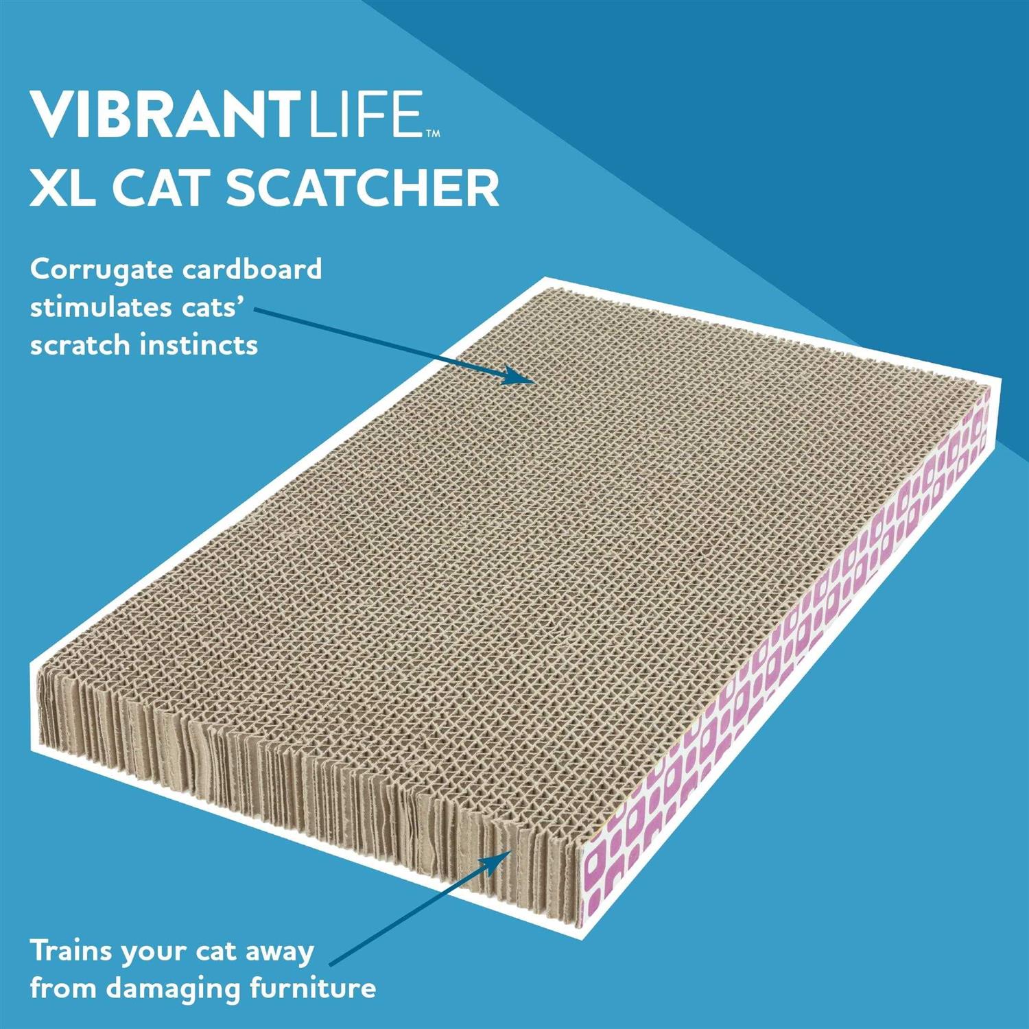 Vibrant Life XL Cat Corrugate Scratcher Pad - Pet Supplies online store