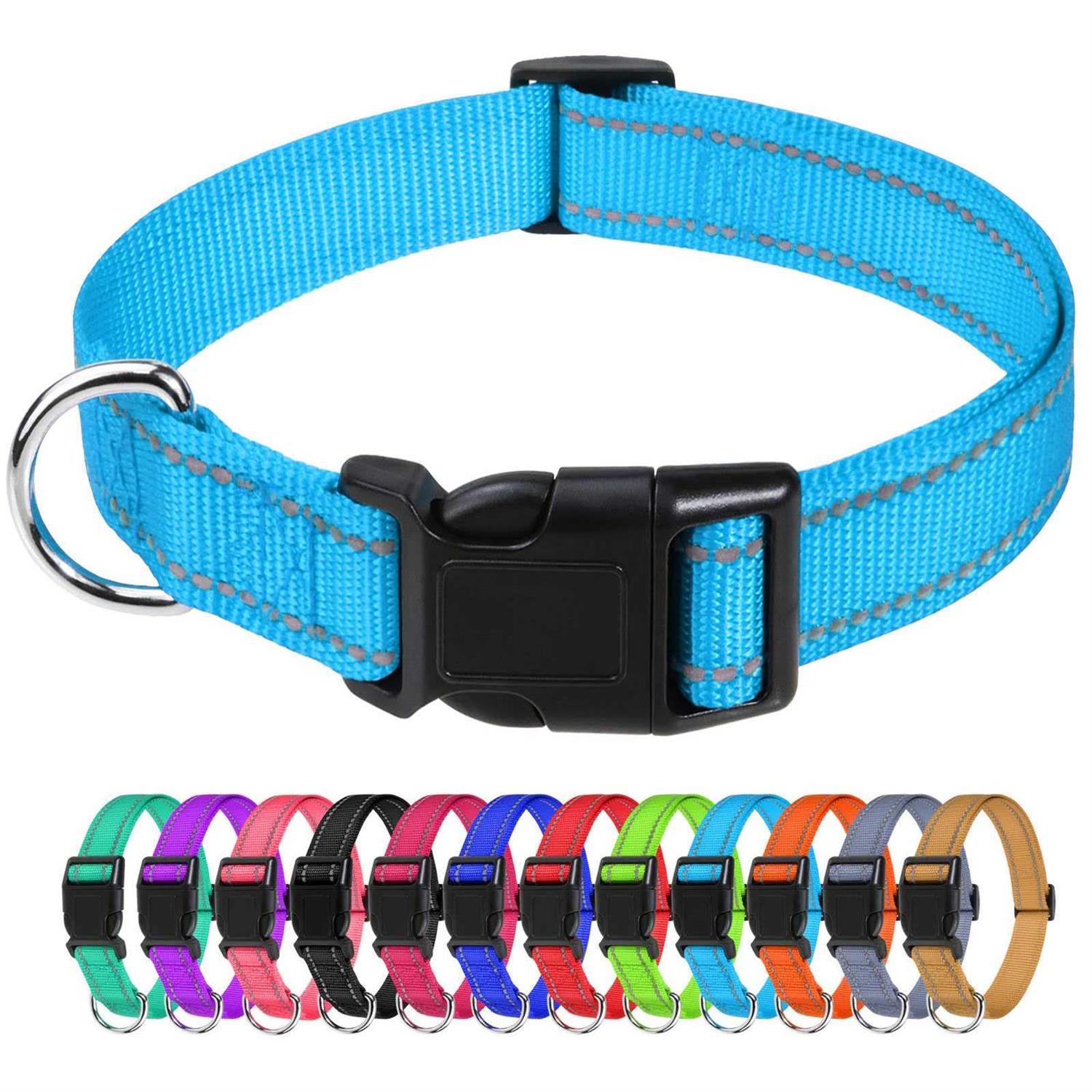TagME Reflective Nylon Dog Collars Adjustable Classic Dog Collar with Quick Release Buckle Dogs - Pet Supplies online store
