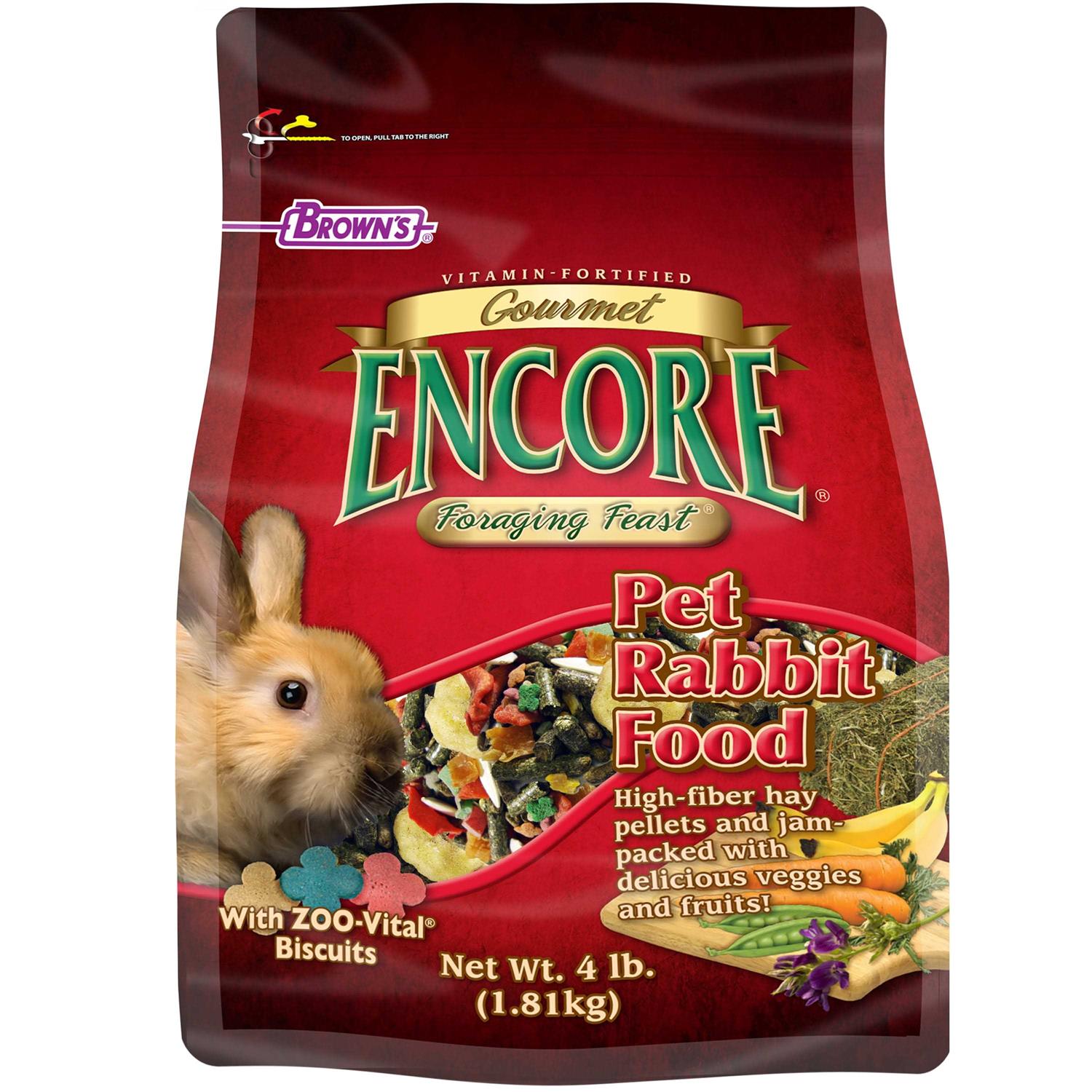 Brown's Encore Gourmet Foraging Feast Pet Rabbit Food - Pet Supplies online store