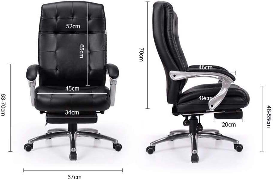 Office Chair- Leather Executive Office/Computer Chair with Arms Ergonomic Swivel Chair