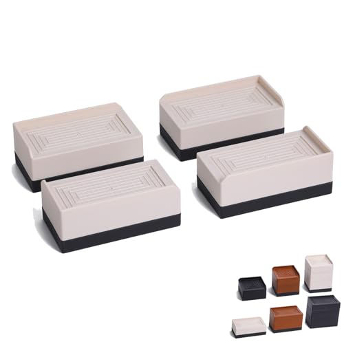 Bed Risers Adjustable Furniture Risers Heavy Duty，Bed Risers Lifts to 1.5,3 and 4 Inches，Desk Risers for Sofa Couch Bed Frame ，Supports Up to 3000 lbs
