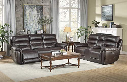 Homelegance 3-Piece Power Reclining Sofa Set, Brown