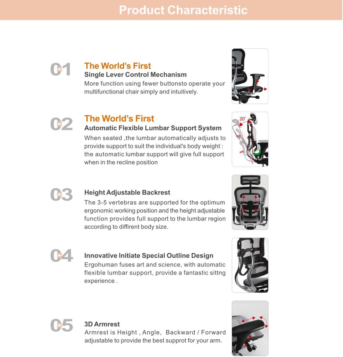 Ergohuman Executive Chairs (with Grey Frame.yellow Leather)