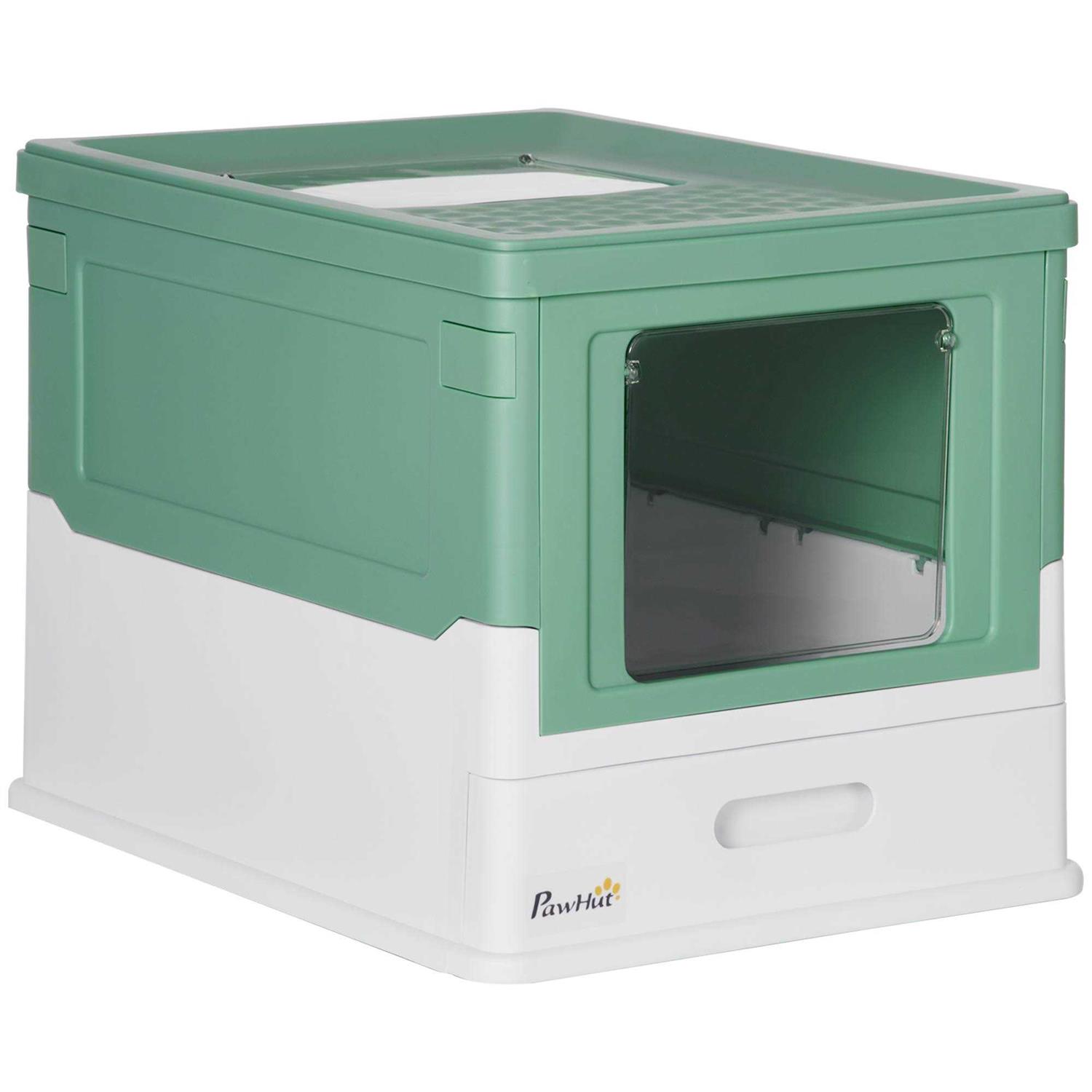 PawHut Fully Enclosed Cat Litter Box with Front Entry - Pet Supplies online store