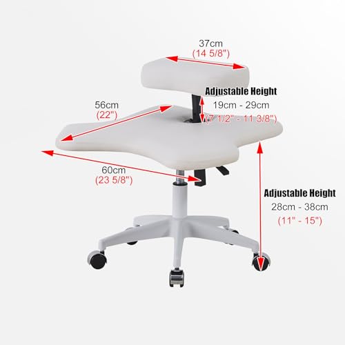 Multi Position Cross Legged Office Chair, Kneeling Chair with Highly Elastic Cushions, Yoga Chair for Meditation Fanatics, Comfortable & Ergonomic (Color : Brown)