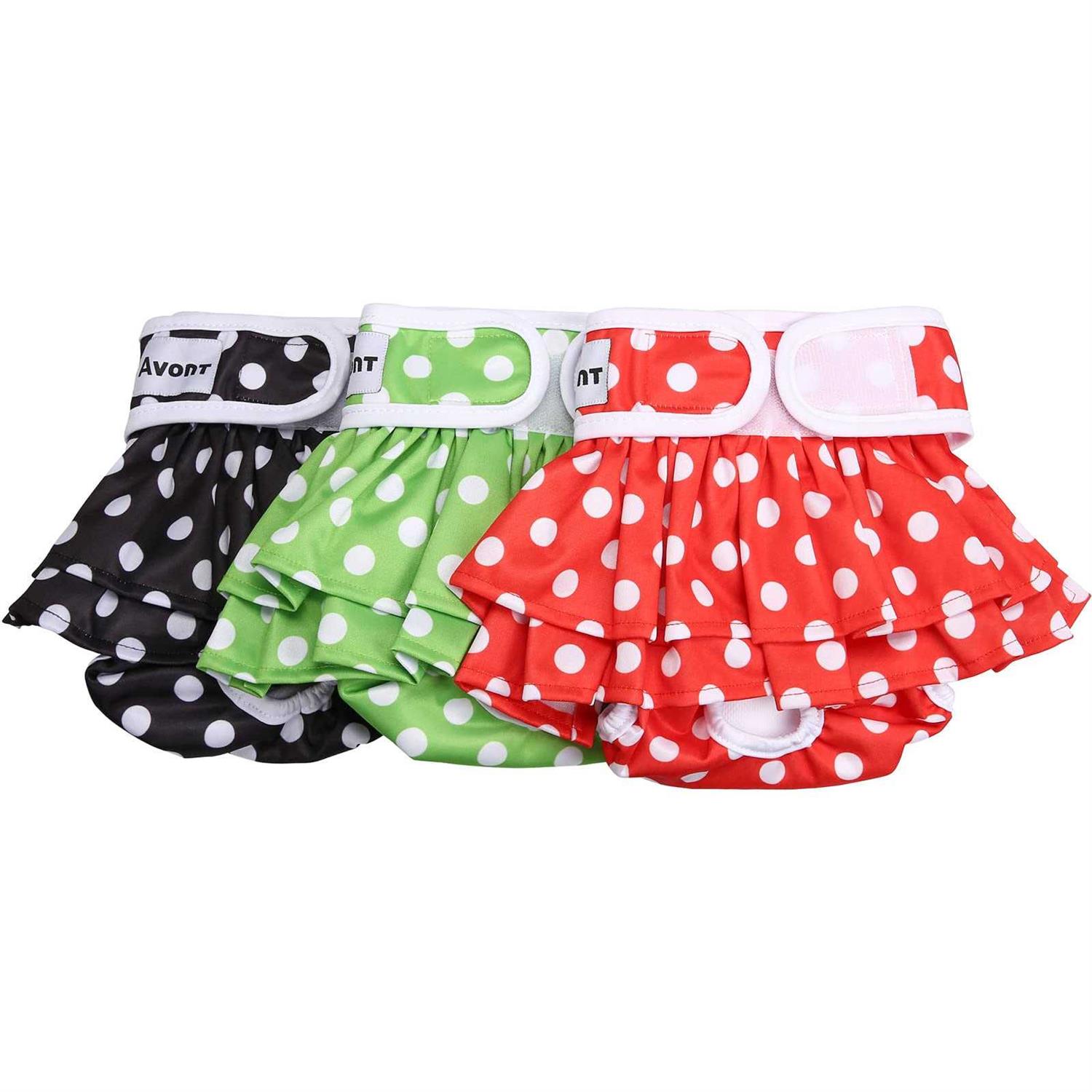 Avont 3 Pack Washable Female Dog Diapers Premium Reusable Highly Absorbent Doggie Diapers Wraps Durable Dog Diaper Cover - Pet Supplies online store