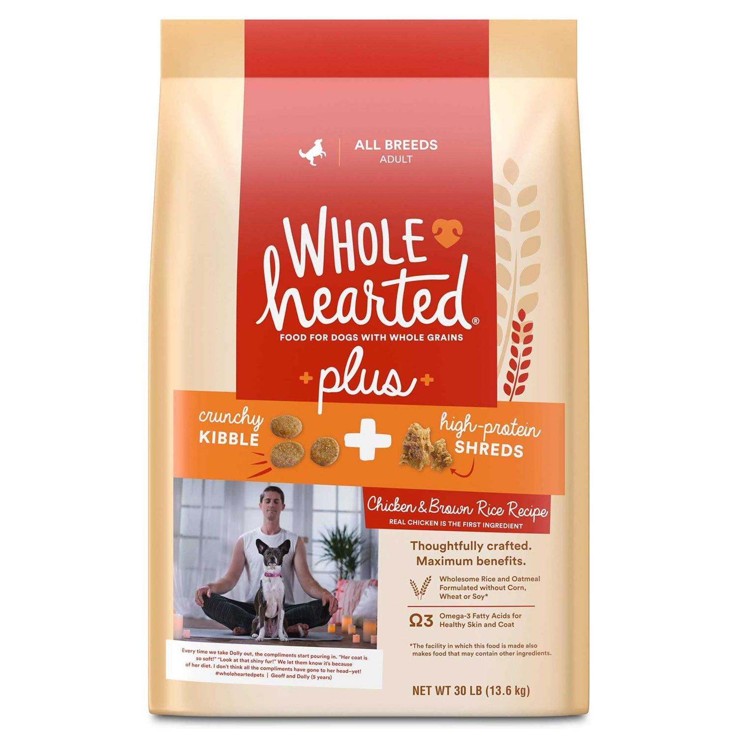 WholeHearted Plus Chicken & Brown Rice Recipe with Whole Grains Dry Dog Food - Pet Supplies online store