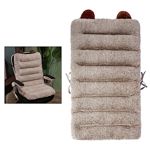 ELFJOY Desk Chair Cushion 100cm Office Chair Cushion Seat Cushion with Back Support Lounger Cushion with Fixing Band (Pink) 100×46cm