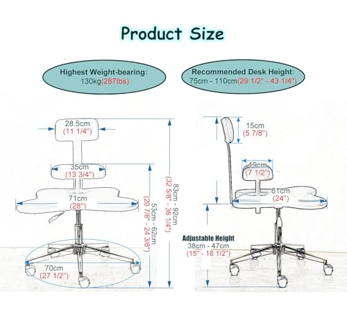 Ergonomic Cross Legged Chair with Backrest, Adjustable Kneeling Chair for Office, Relaxation Yoga Meditation Chair, for Fidgety Sitters(Color:Blue)
