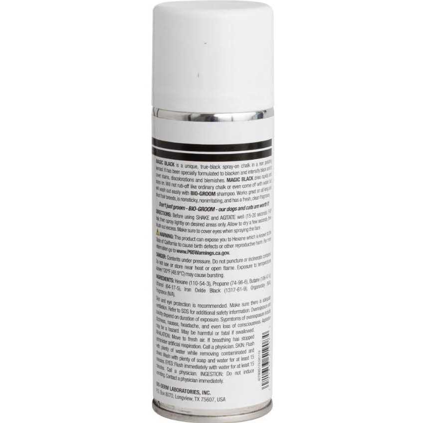 Bio Groom Magic Black Color Enhancing Dry Shampoo - Pet Supplies online store