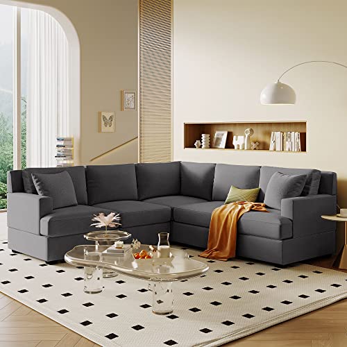 Merax L-Shape Sectional Couches for Living Room,Modern Corner Sectional Sofa Set for Living Room