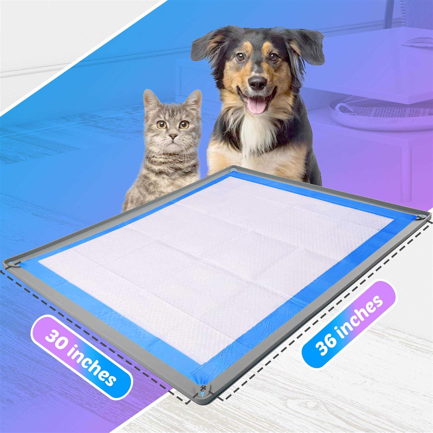Skywin Puppy Pad Holder Tray No Spill Pee Pad Holder for Dogs Pee Pad Holder Works with Most Training Pads, Easy to Clean and Store - Pet Supplies online store