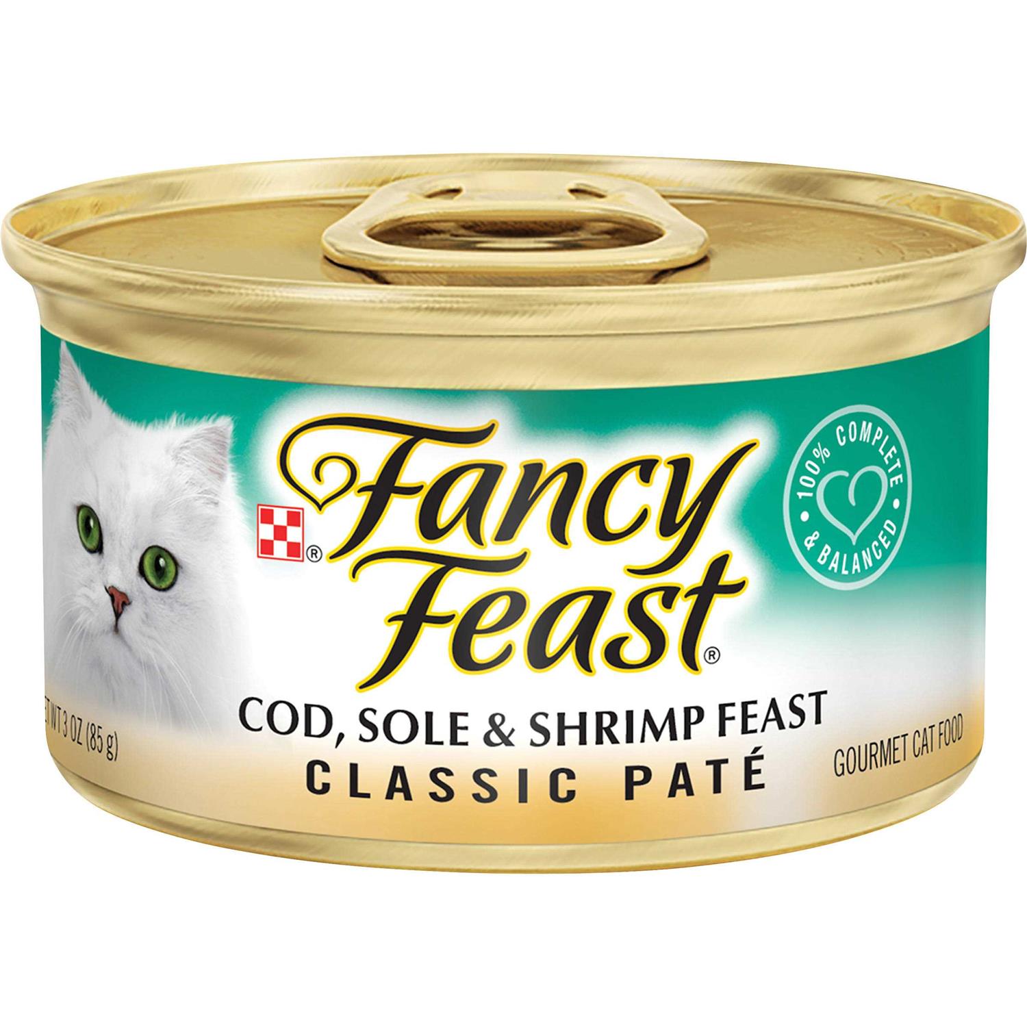 Fancy Feast Classic Pate Cod Sole & Shrimp Feast Wet Cat Food - Pet Supplies online store