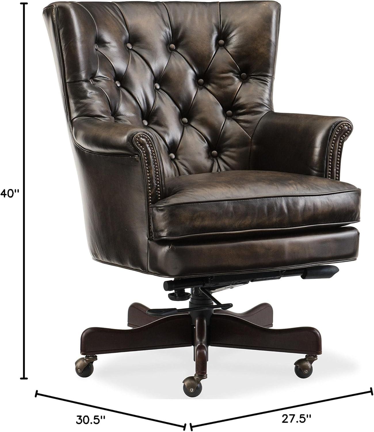 Hooker Furniture Theodore Poetic License Tobacco with Natchez Brown Executive Chair