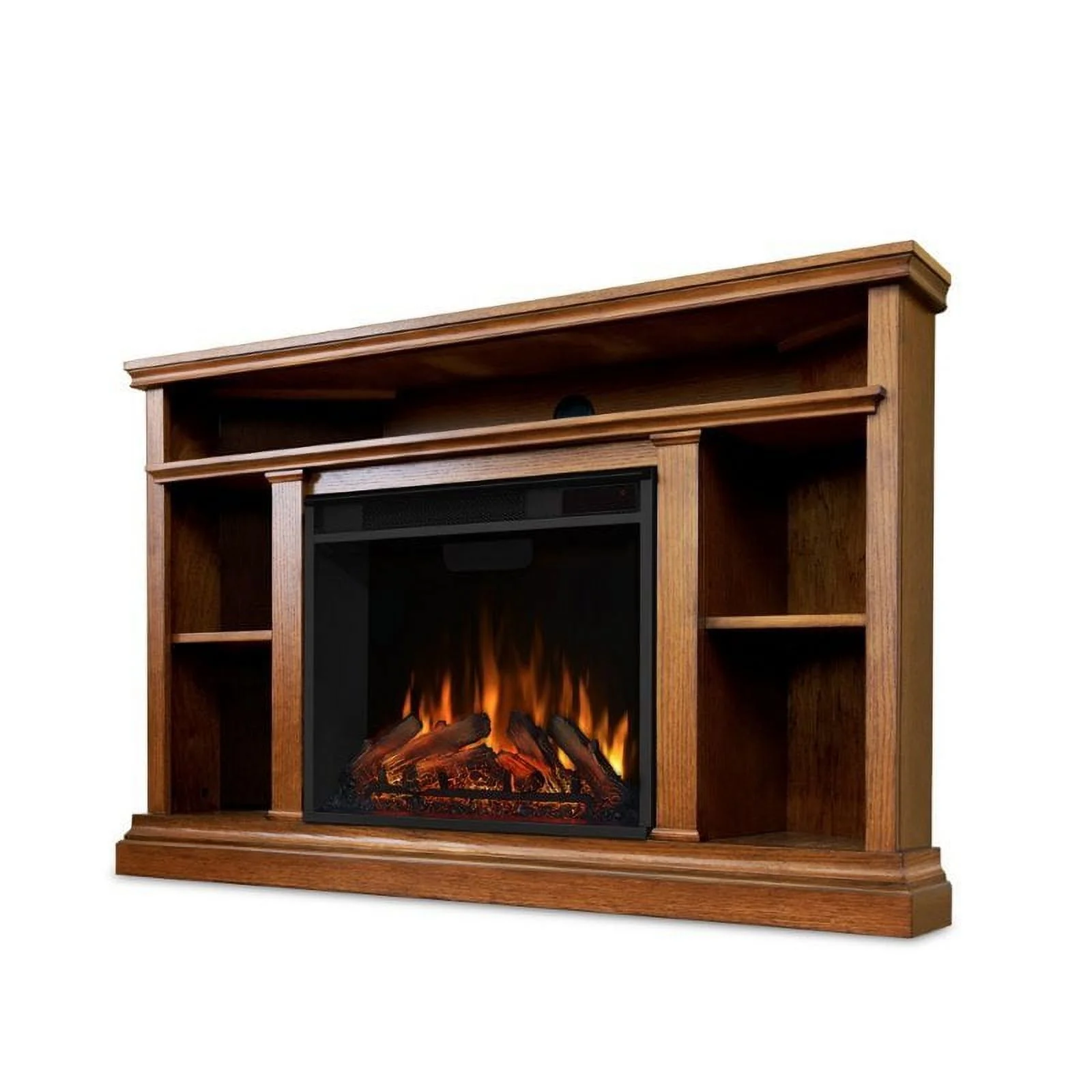 Bowery Hill Traditional Wood Electric Corner Fireplace for TVs up to 50