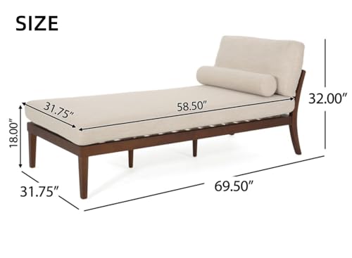 Merax 69.5 Inches Sofa Chaise Lounge Chair Indoor, Upholstered Couches Bed for Living Room Balcony Bedroom Office Patio, Navy Blue, Large