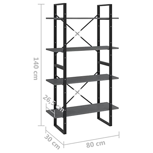 4-Tier Book Cabinet,Cube Shelf,Cube Organizer,Bookshelf,for Living Room, Office, Study, Hallway, White 31.5