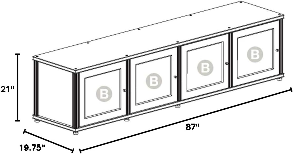 Salamander Synergy 247 Quad-Width AV Cabinet with Aluminum Posts (Dark Cherry)