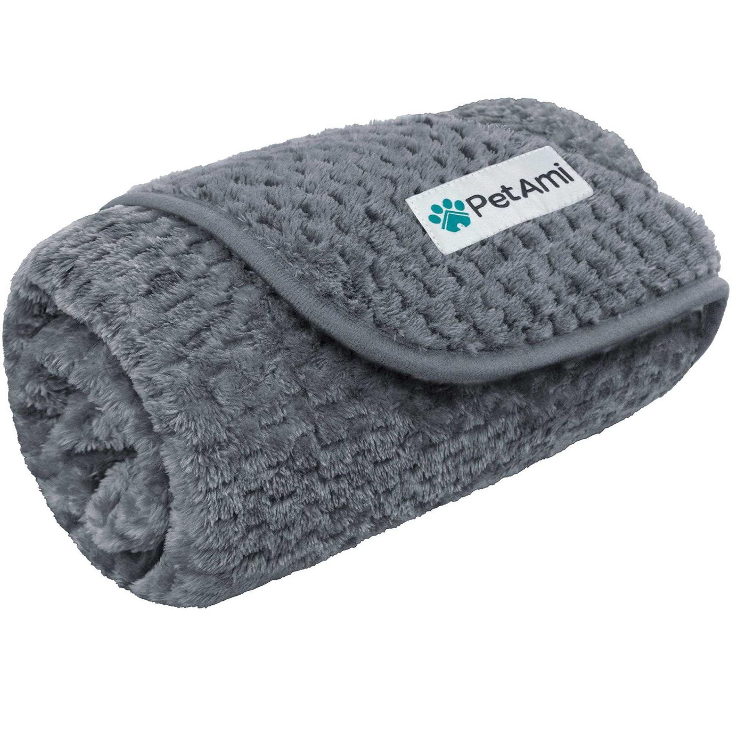 PetAmi Sherpa Fleece Waterproof Waffle Cat & Dog Blanket - Pet Supplies online store