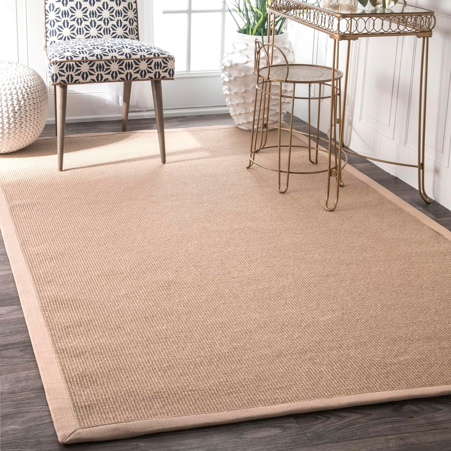 nuLOOM Machine Woven Laurel Jute Area Rug, 4x6, Beige