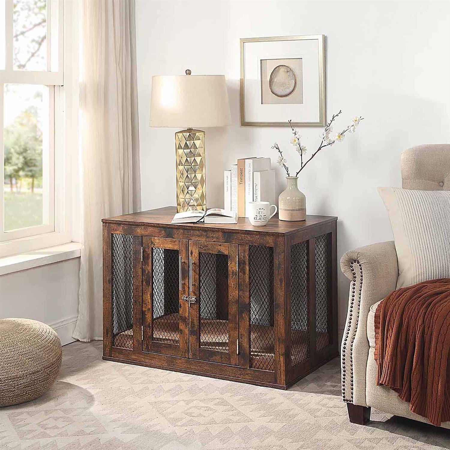 Unipaws Furniture Style Dog Crate with Tray - Pet Supplies online store