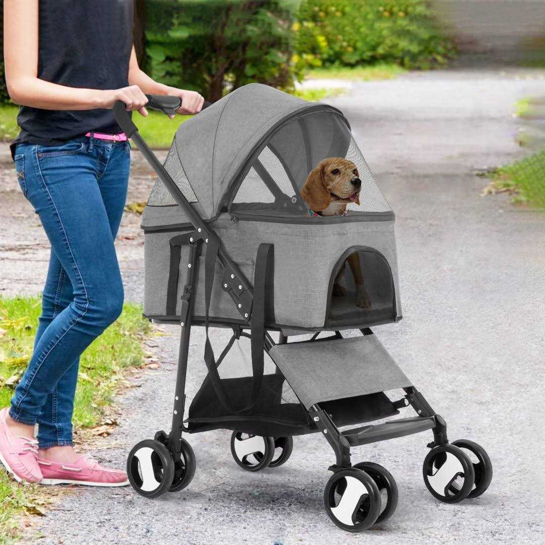 Bestpet 3-in-1Pet Stroller Premium Multifunction Dog Cat with Detachable Carrier &Cup Holder - Pet Supplies online store