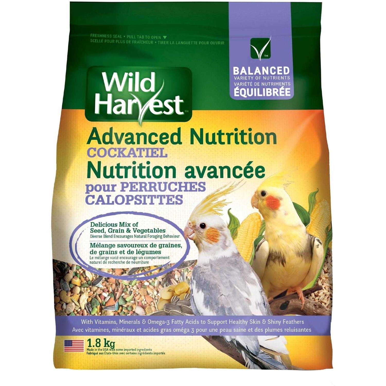 Wild Harvest Cockatiel Advanced Nutrition Diet - Pet Supplies online store