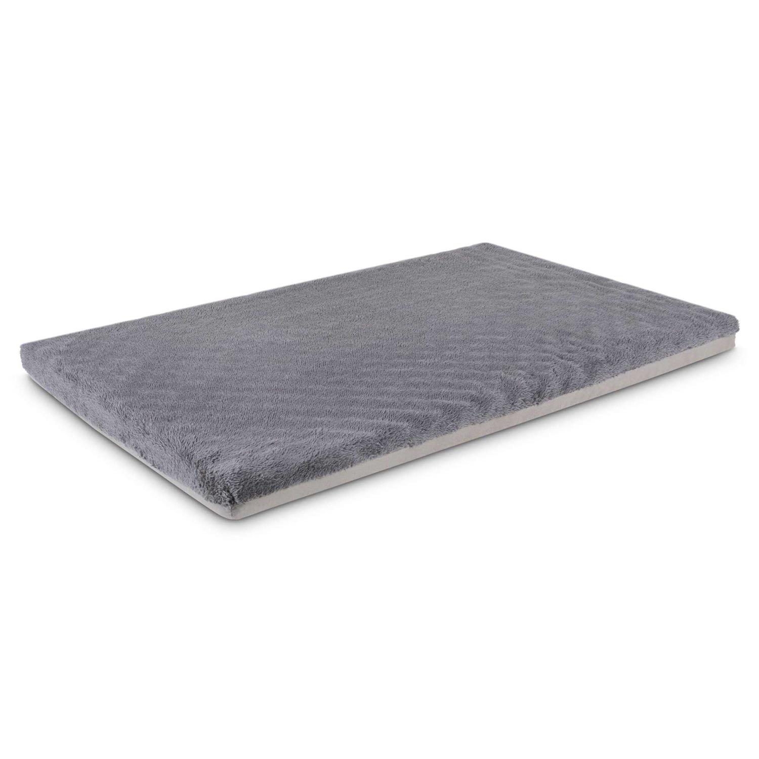 EveryYay Essentials Happy Place Dark Grey Foam Dog Crate Mat and Pet Bed - Pet Supplies online store