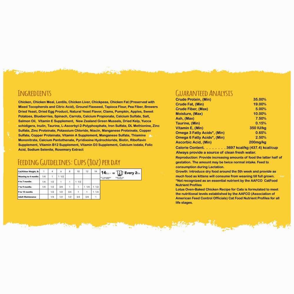 Lotus Grain-Free Chicken Recipe Dry Cat Food - Pet Supplies online store