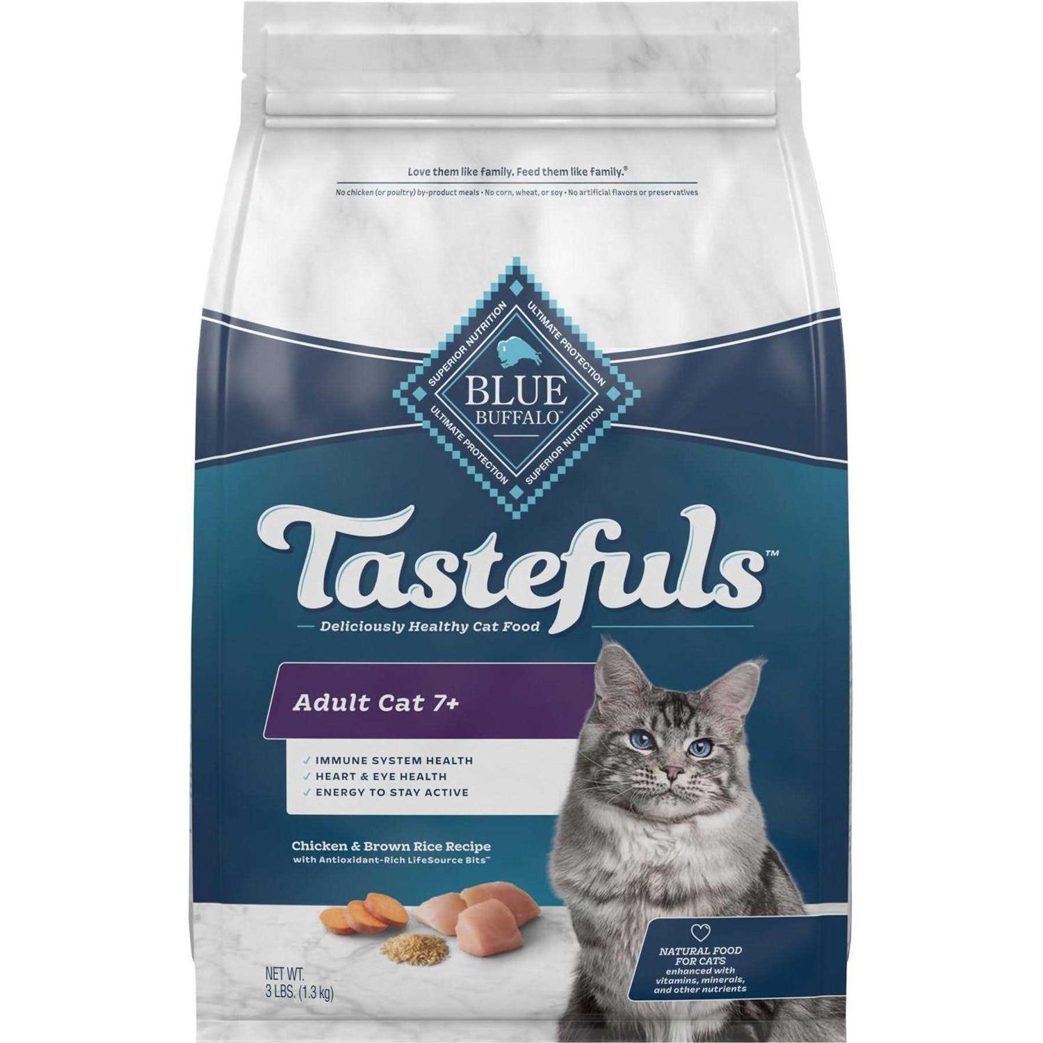 Blue Buffalo Healthy Aging Chicken & Rice Mature Dry Cat Food - Pet Supplies online store