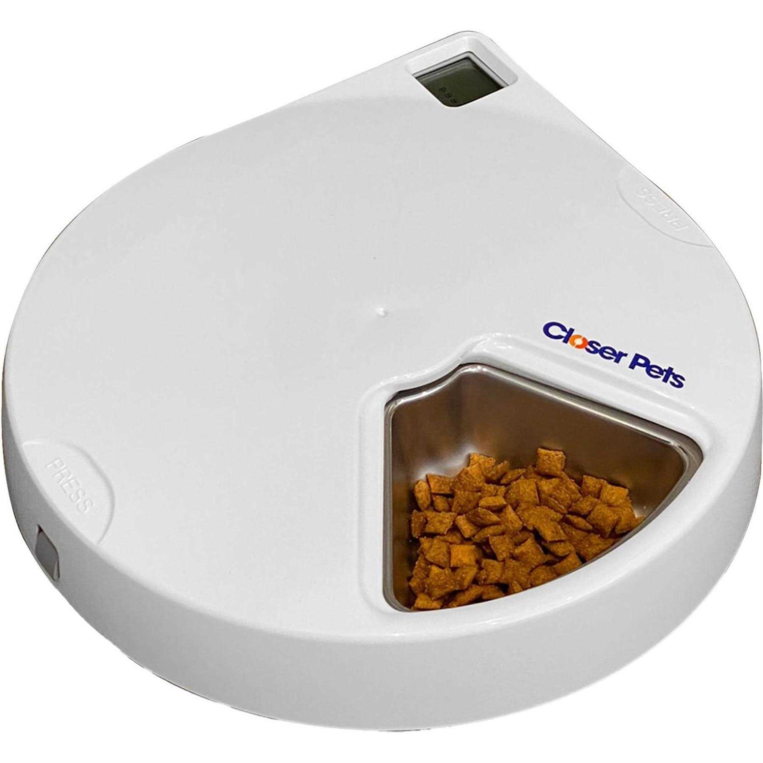 Closer Pets Five-meal Automatic Pet Feeder with Stainless Steel Bowl Inserts and Ice Packs - Pet Supplies online store