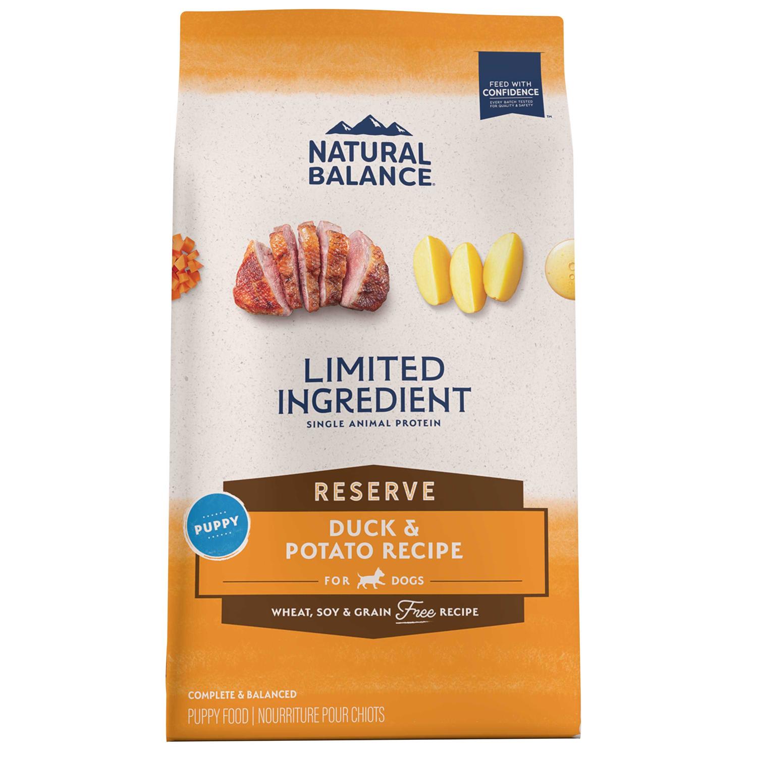 Natural Balance Limited Ingredient Reserve Duck & Potato Puppy Dry Dog Food - Pet Supplies online store