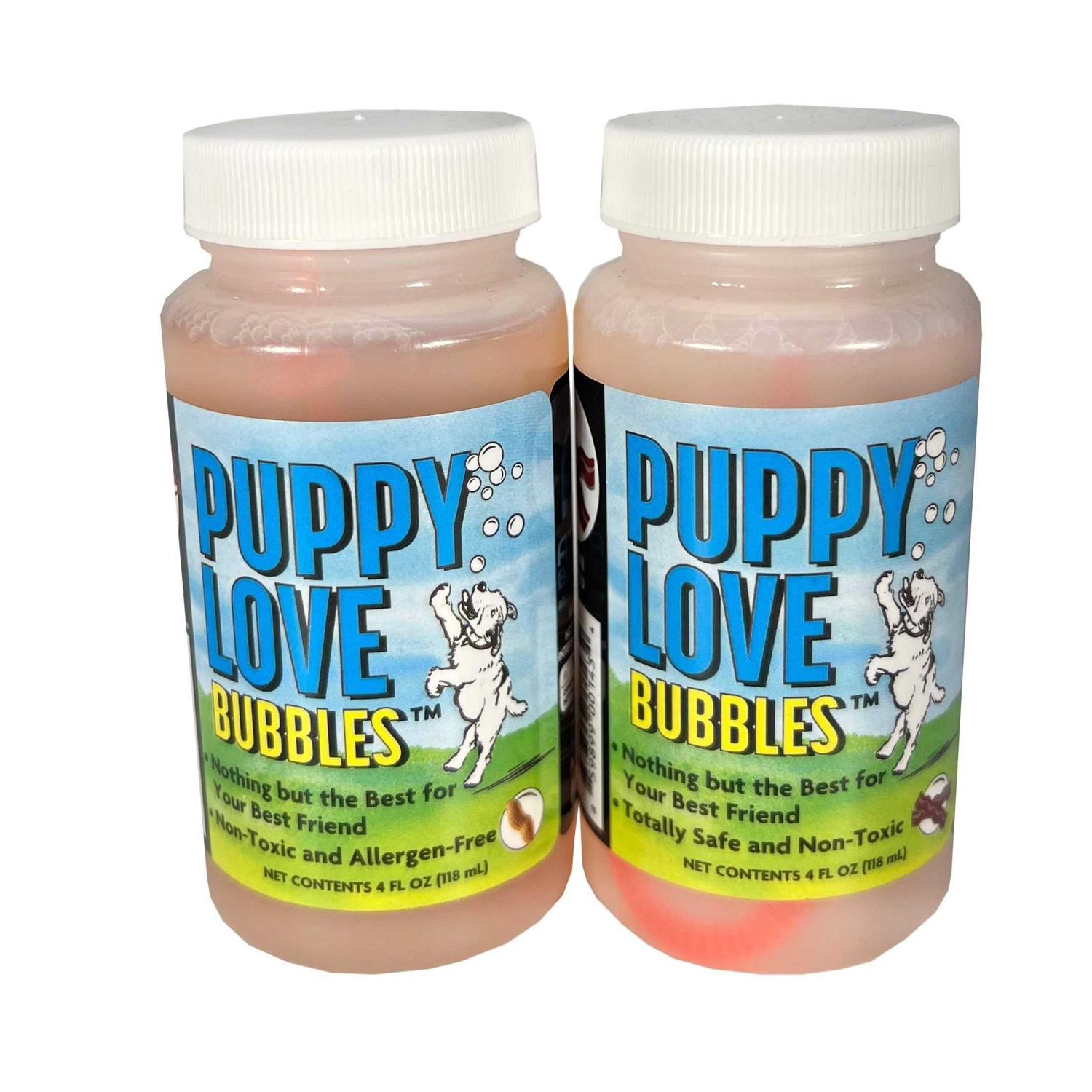 Puppy Love Bubbles Peanut Butter & Bacon Scented Bubbles 4oz. Bottle-2 Pack Combo for Dogs - Pet Supplies online store