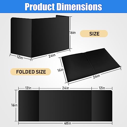 Chunful 36 Pack 24 x 16 x 12 Inch Large Classroom Privacy Boards for Student Desks Privacy Folders Testing Dividers Trifold Table Desk Privacy Partition Folder for School Teacher Student (Gray Color)