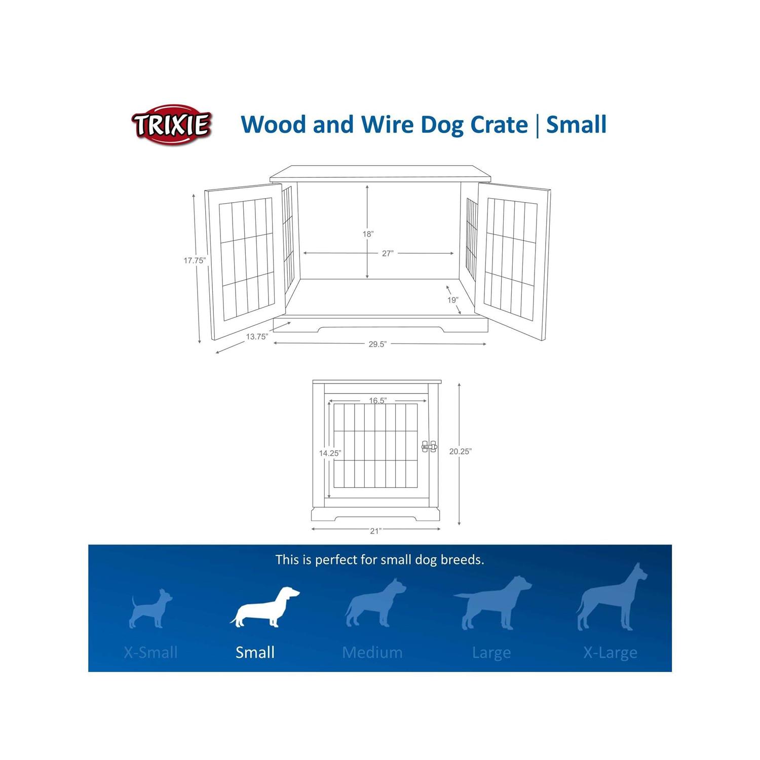 TRIXIE Pet Home End Table Indoor Kennel Furniture Style Crate - Pet Supplies online store