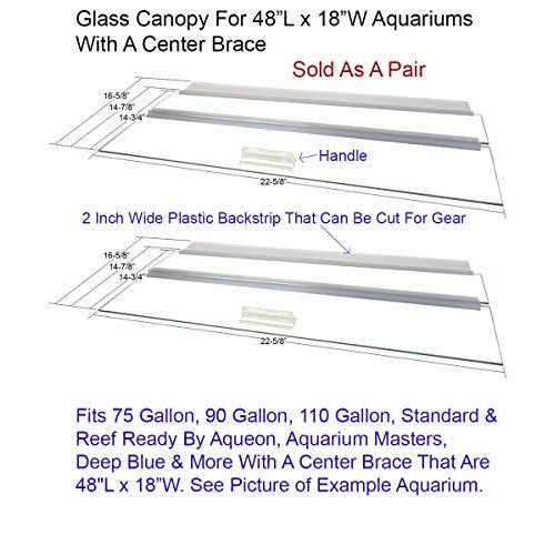 Blue Spotted Glass Canopy for Aquariums with and Without Center Braces - Pet Supplies online store