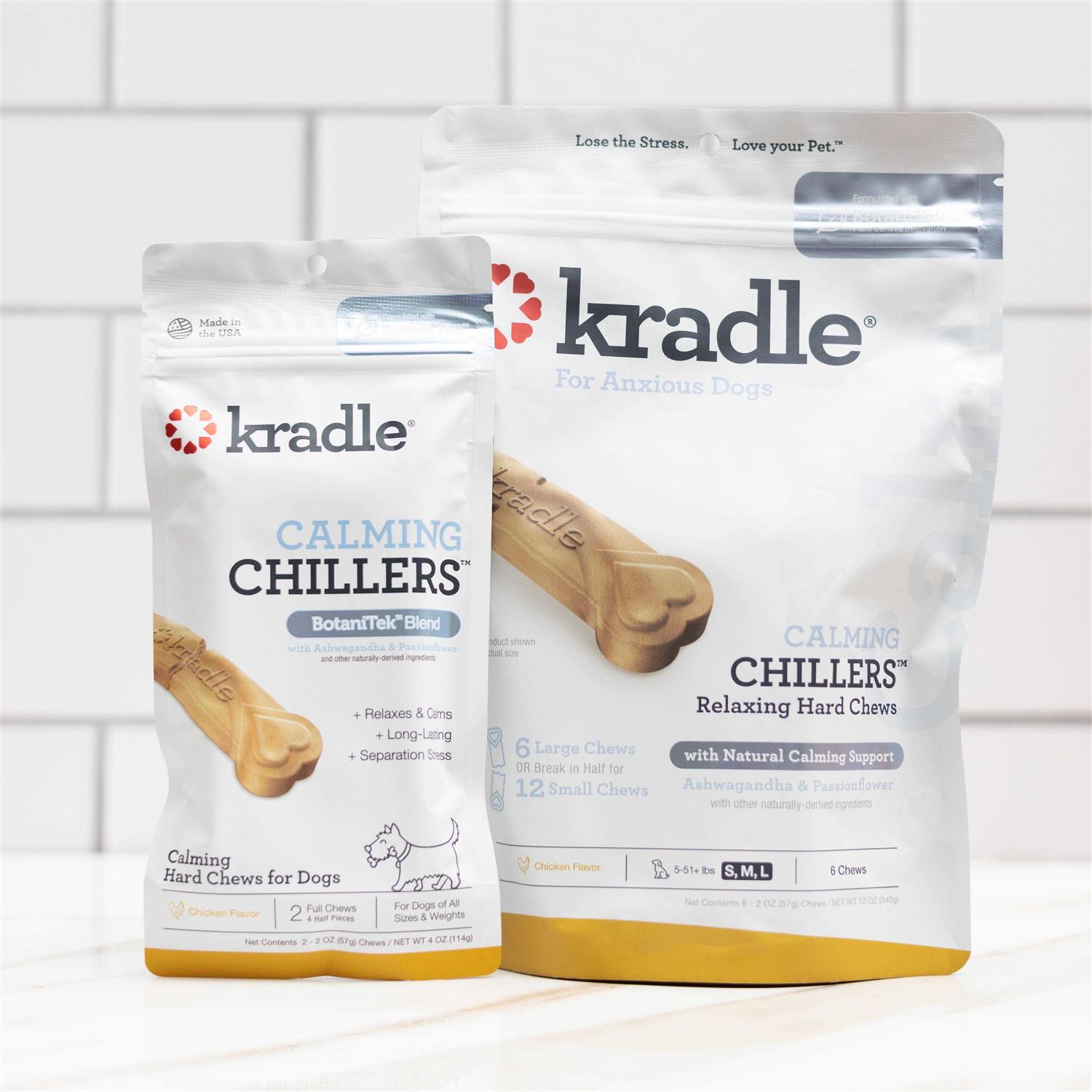 Kradle Calming Chillers Relaxing Hard Dog Chews - Pet Supplies online store