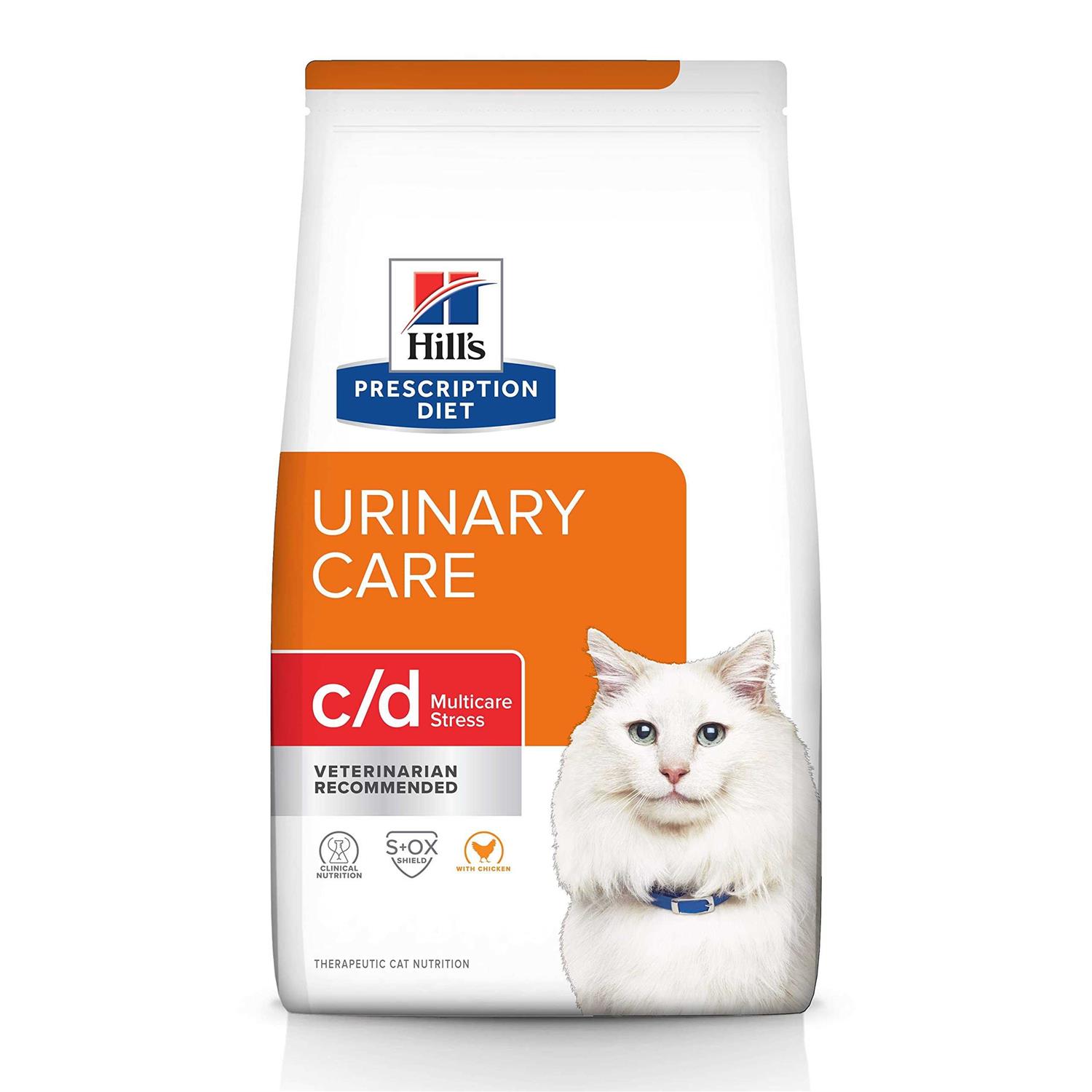 Hill&s Prescription Diet c/d Multicare Stress Urinary Care with Chicken Dry Cat Food - Pet Supplies online store