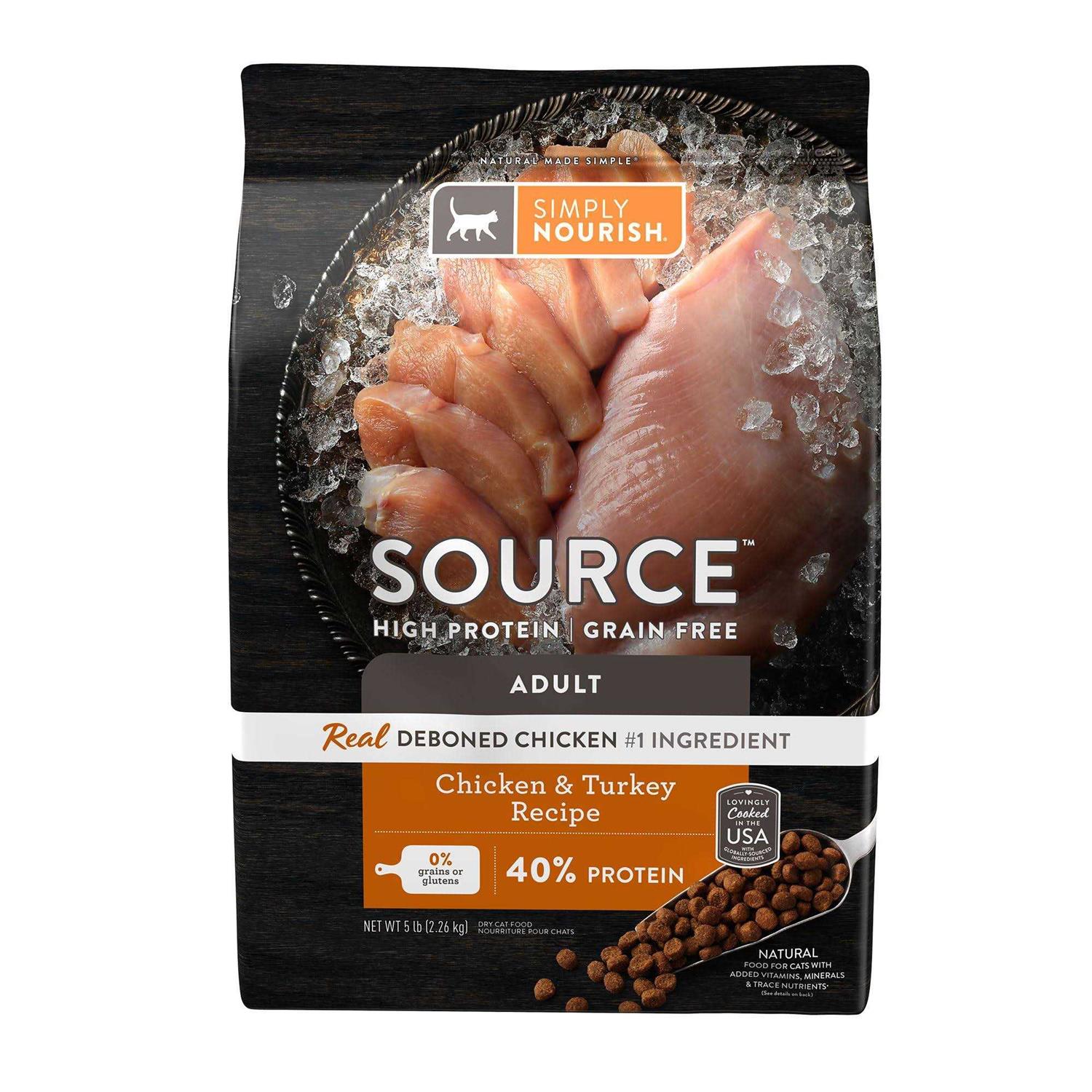 Simply Nourish Source Cat Dry Food Chicken and Turkey - Pet Supplies online store