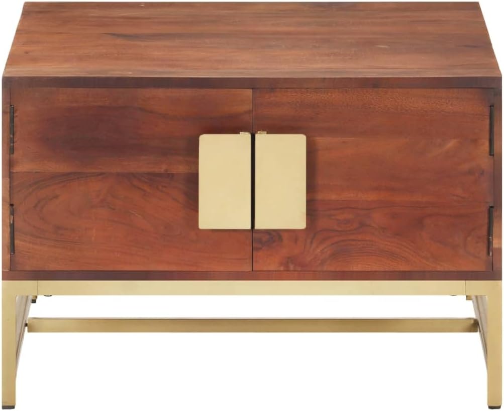 Modern Coffee Table with Storage, Farmhouse Coffee Tables, Space Saving Living Room Tables Honey Brown 26.4