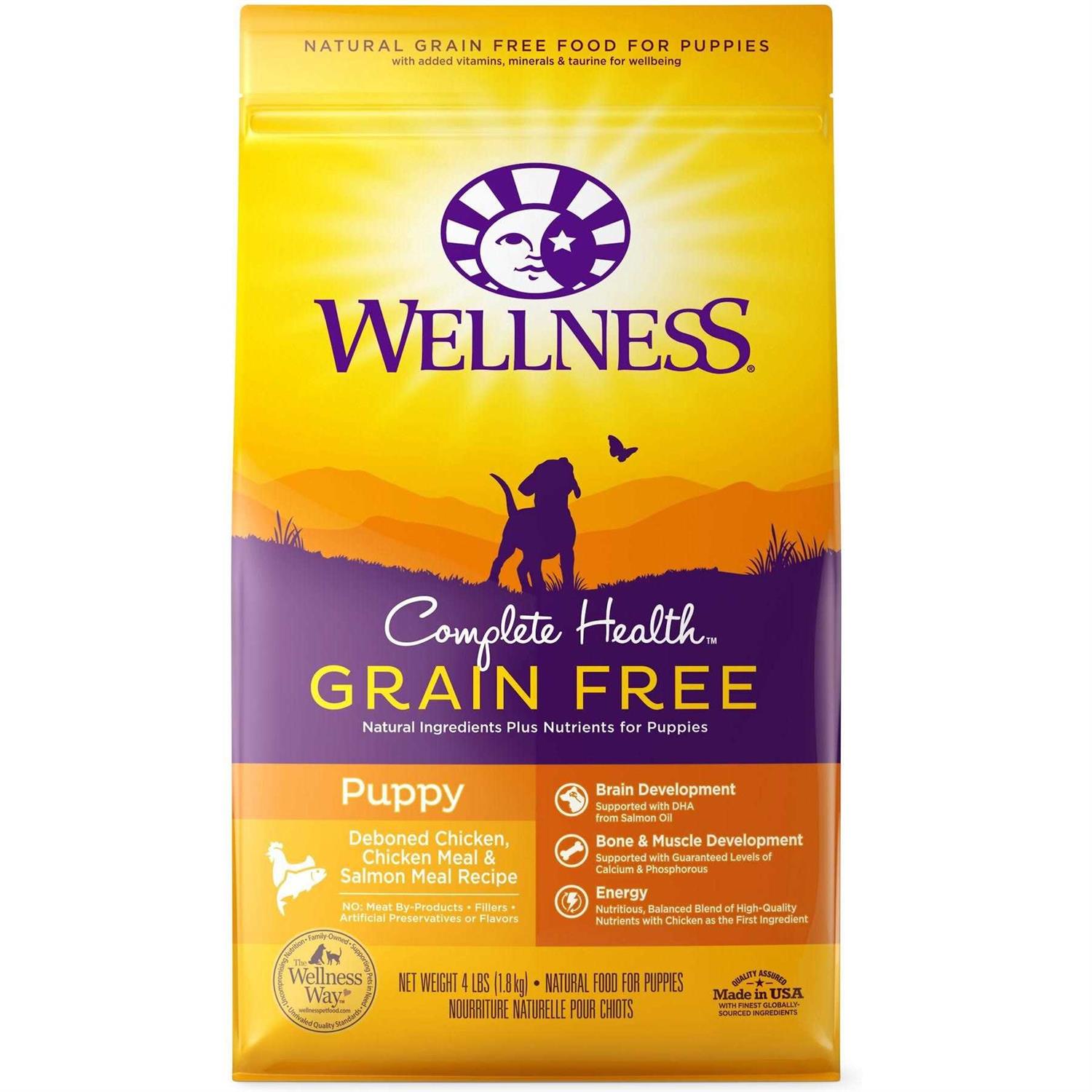 Wellness Complete Health Grain Free Puppy Deboned Chicken Chicken Meal Salmon Meal Recipe Dry Dog Food - Pet Supplies online store