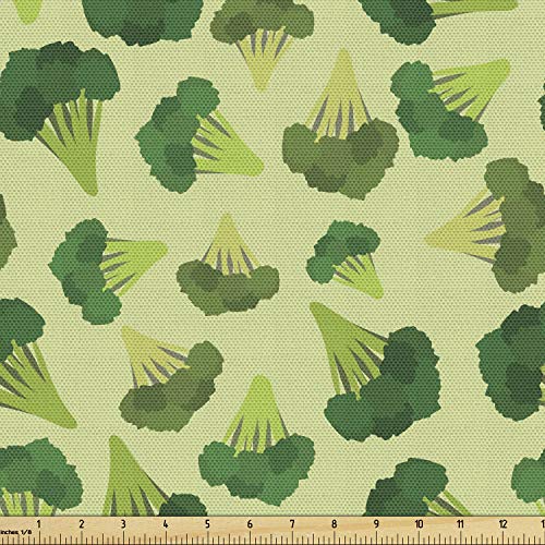 Ambesonne Floral Fabric by The Yard, Flower Orchids Bohemian Style Vintage Petals Vines Pattern French Country Style, Decorative Fabric for Upholstery and Home Accents, 3 Yards, Cream Blue