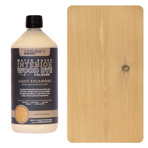 Littlefair's Wood Stain Water Based - 8.5oz/250ml - Indoor Furniture Stain Light & Dark Finishes - Special Non Toxic & Eco Friendly Formula - Wood Stain for Crafts - Color: Driftwood Grey