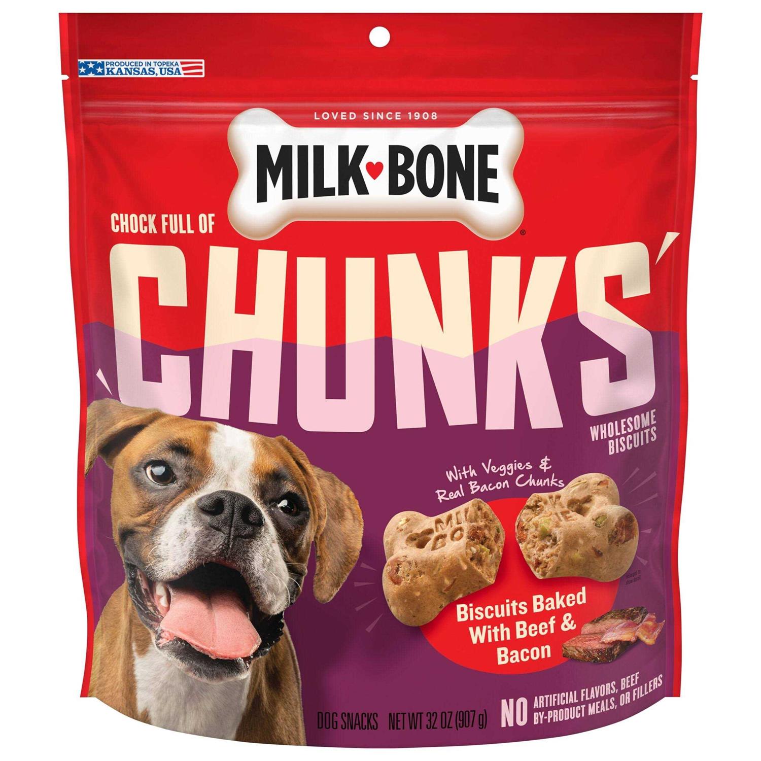 Milk-Bone Chock Full of Chunks Bacon Dog Treats - Pet Supplies online store
