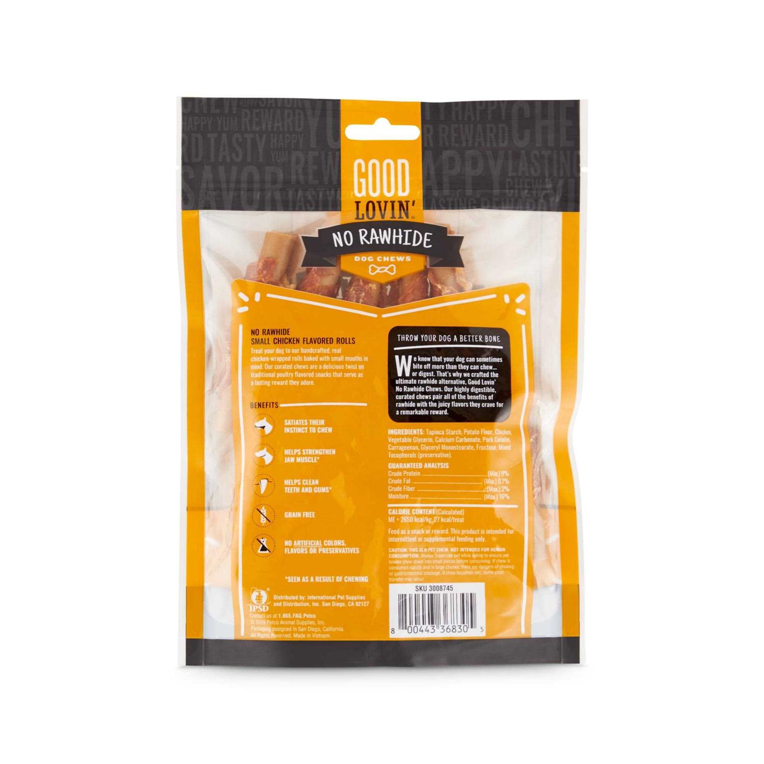 Good Lovin' No Rawhide Chicken Flavored Rolls for Dogs - Pet Supplies online store